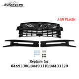 BUFEETERS Front Bumper Upper Grille Fit For 2019 2020 2021 2022 Chevy Silverado 1500,Horizontal Billet Style,Gloss Black&Matte Black