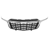 BUFEETERS  Front Bumper Upper Grille  Black W/Chrome Trim Fit For 2022 2023 Chevy Equinox