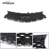 BUFEETERS  Front Bumper Upper Grille With Camera Hole Fit For 2016 2017 2018 2019 2020 Infiniti QX60,Mesh Style,Chrome&Black