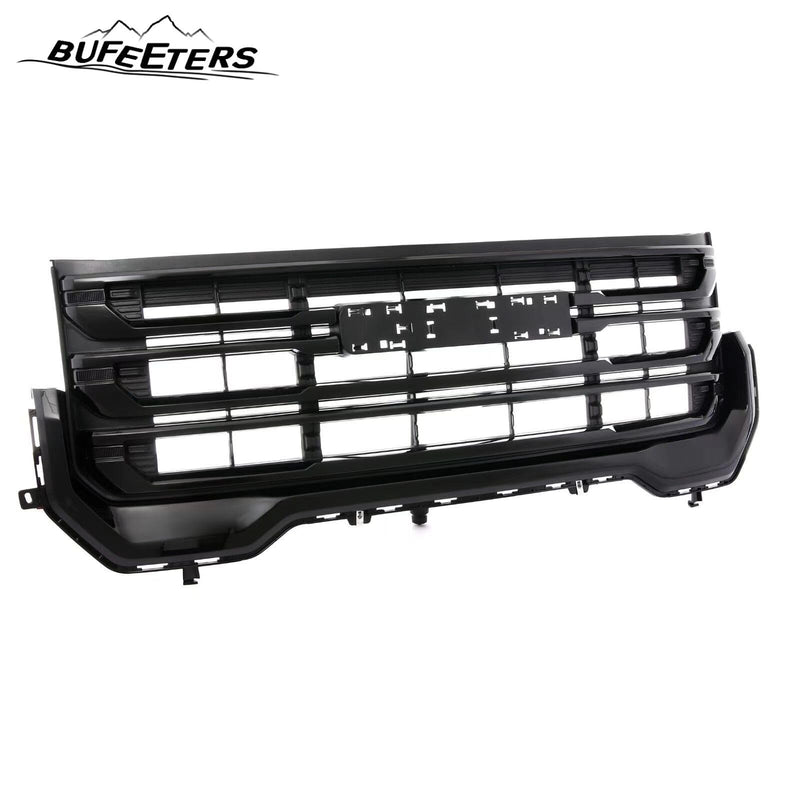 BUFEETERS  Front Bumper Upper Grille Fit For 2020 2021 2022 2023 GMC Acadia SLE SLT,Mesh Style,Gloss Black