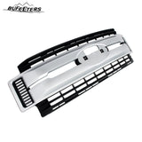 BUFEETERS Front Bumper Upper Grille Fit For 2017 2018 2019 F-250 F-350 Super Duty,XL Style,UX Ingot Silver&Matte Black