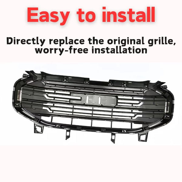 BUFEETERS Front Bumper Upper Grille Grill Fit For 2018 2019 2020 2021 GMC Terrain,Black & Chrome