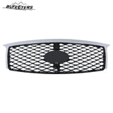 BUFEETERS  Front Bumper Upper Grille W/ Bumper Lower Trim Fit For 2015 2016 2017 INFINITI QX80,Factory Style,Chrome&Black