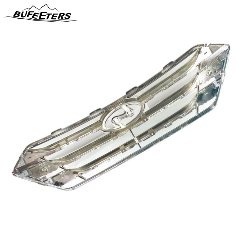 BUFEETERS    Front Bumper Upper Grille Fit For 2013 2014 2015 2016 Hyundai Santa Fe Sport,Chrome&Black