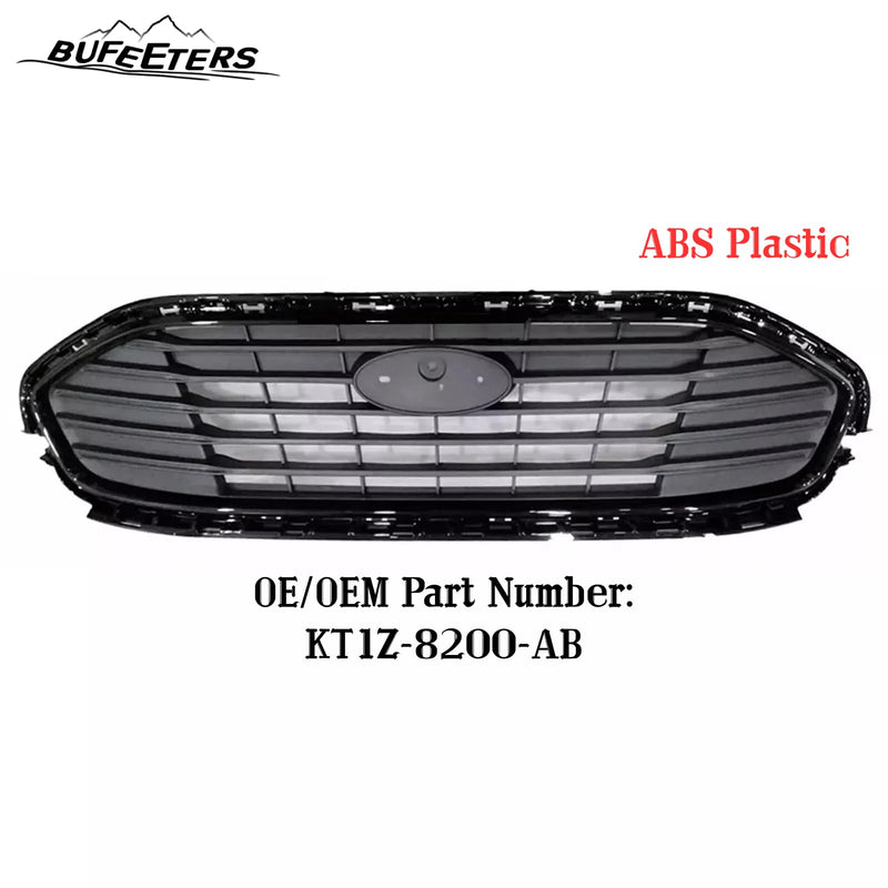 BUFEETERS Front Bumper Upper Grille W/O Chrome Molding Trim Fit For 2018 2019 2020 2021 2022 2023 Ford Transit Connect,Mesh Style,Black
