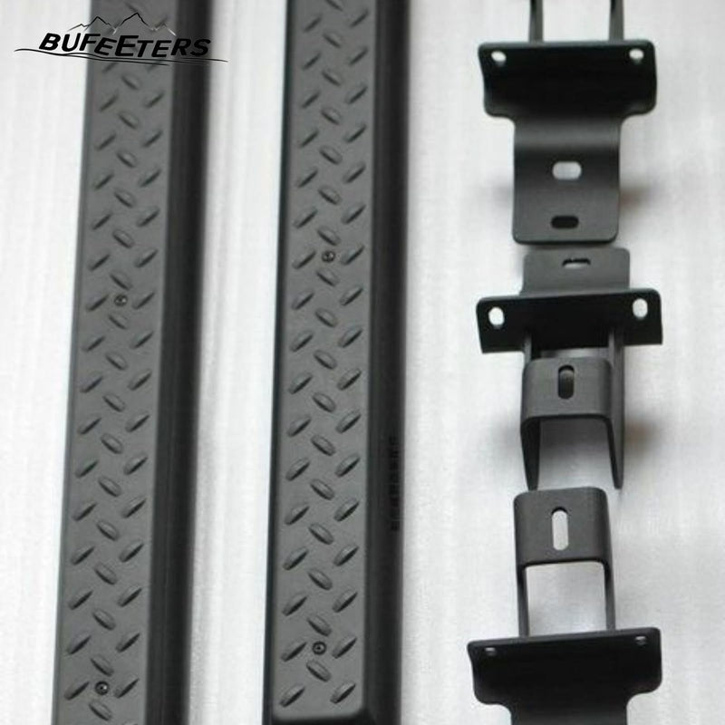 BUFEETERS Side Step Running Board Nerf Bar Fit For 2018 2019 2020 2021 2022 2023 2024 Jeep Wrangler JL 2 Door,Black