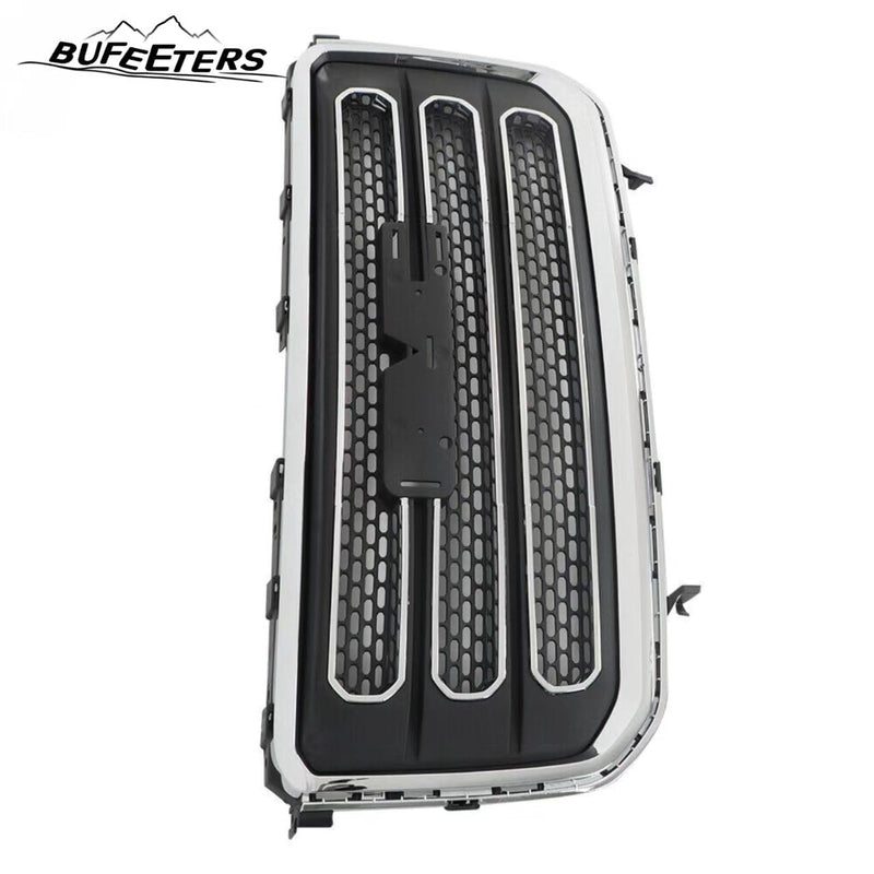 BUFEETERS Front High Chrome Shell Grille Assembly Fit For 2013 2014 2015 2016 GMC Acadia SLT,Chrome&Dark Gray