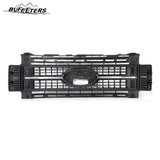 BUFEETERS Front Bumper Upper Grille Fit For 2017 2018 2019 F-250 F-350 F-450 F-550 Super Duty,Platinum Style,E2 Magma Red &Matte Black
