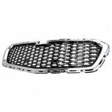 BUFEETERS  3pcs Front Upper Center Lower Grille Grill Set Fit For 2014 2015 2016 Chevrolet Malibu,Chrome&Black