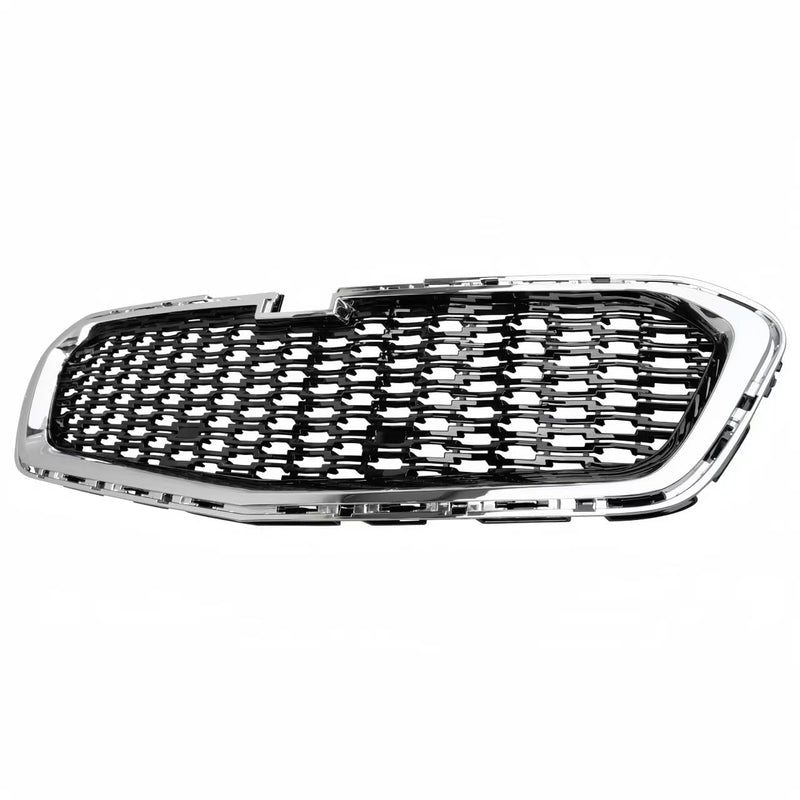 BUFEETERS  3pcs Front Upper Center Lower Grille Grill Set Fit For 2014 2015 2016 Chevrolet Malibu,Chrome&Black