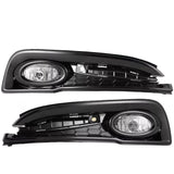 BUFEETERS  5PCS Front Lower Grille & Fog Light Assembly Fit For 2013 2014 2015 Honda Civic Sedan,Mesh Style,Black