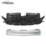 BUFEETERS Front Bumper Cover Fascia + Grilles Assembly Fit For 2011 2012 2013 2014 Ford Edge,Factory Style,Chrome&Black