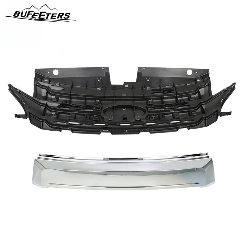BUFEETERS Front Bumper Cover Fascia + Grilles Assembly Fit For 2011 2012 2013 2014 Ford Edge,Factory Style,Chrome&Black