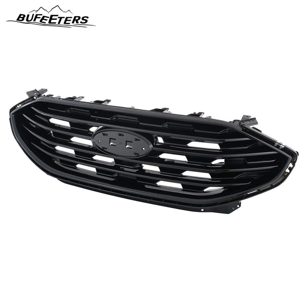 BUFEETERS  Front Bumper Upper Grille Cover W/o Camero Hole Fit For 2019 2020 2021 2022  Ford Edge SE SEL,Mesh Style,Gloss Black