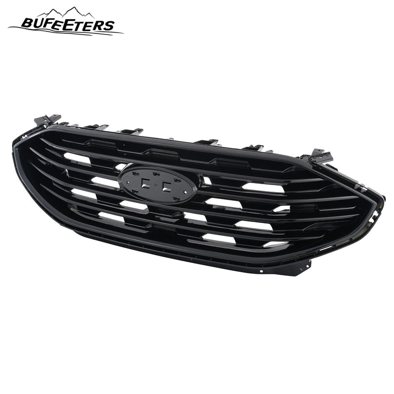 BUFEETERS  Front Bumper Upper Grille Cover W/o Camero Hole Fit For 2019 2020 2021 2022  Ford Edge SE SEL,Mesh Style,Gloss Black