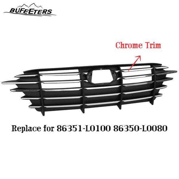 BUFEETERS    Front Bumper Radiator Grille Fit For 2020 2021 2022 Hyundai Sonata,Factory Style,Chrome&Black
