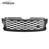 BUFEETERS  Front Bumper Upper Grille Fit For 2018 2019 2020 2021 2022 Land Rover Range Rover Vogue L405,Mesh Style,Gloss Black