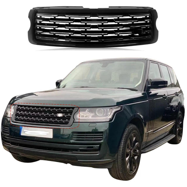 BUFEETERS Front Bumper Upper Grille Fit For 2013 2014 2015 2016 2017 Range Rover Vogue L405,2023 Style,Gloss Black