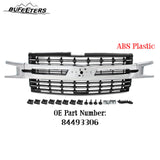 BUFEETERS Front Bumper Upper Grille Fit For 2019 2020 2021 Chevy Silverado 1500,Factory Style,Chrome&Matte Black