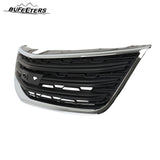 BUFEETERS  Front Upper + Lower Grille W/Chrome Molding Fit For 2013 2014 2015 2016 2017 Chevy Chevrolet Traverse,Factory Style,Chrome&Black