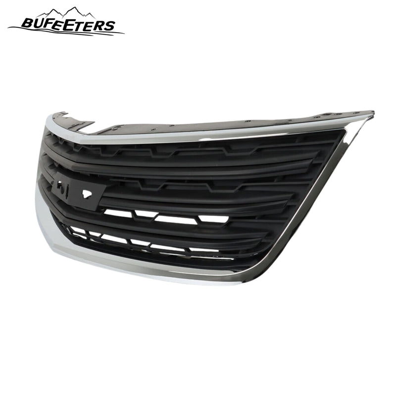 BUFEETERS  Front Upper + Lower Grille W/Chrome Molding Fit For 2013 2014 2015 2016 2017 Chevy Chevrolet Traverse,Factory Style,Chrome&Black