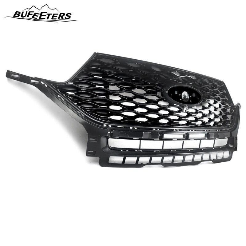BUFEETERS Front Bumper Upper Grille Grill Fit For Ford Explorer ST 2020 2021 2022,Honeycomb/ST Style,Gloss Black