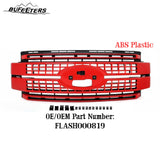 BUFEETERS Front Bumper Upper Grille Fit For 2017 2018 2019 F-250 F-350 F-450 F-550 Super Duty,Platinum Style,PQ Race Red&Matte Black