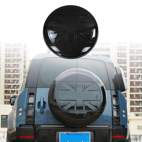 BUFEETERS Rear Spare Tire Cover for 2020 2021 2022 2023 2024 Land Rover Defender 90/110/130 Wheel Cover Gloss Black