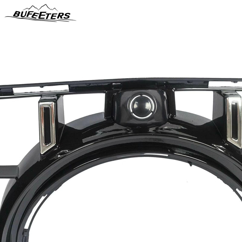BUFEETERS  Front Bumper Upper Grille W/Camera Hole Fit For 2016 2017 2018 2019 Mercedes-Benz X166 GLS-Class,GT R Style,Chrome&Black