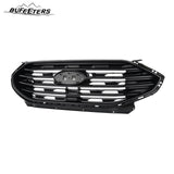 BUFEETERS  Front Bumper Upper Grille Cover W/o Camero Hole Fit For 2019 2020 2021 2022  Ford Edge SE SEL,Mesh Style,Gloss Black