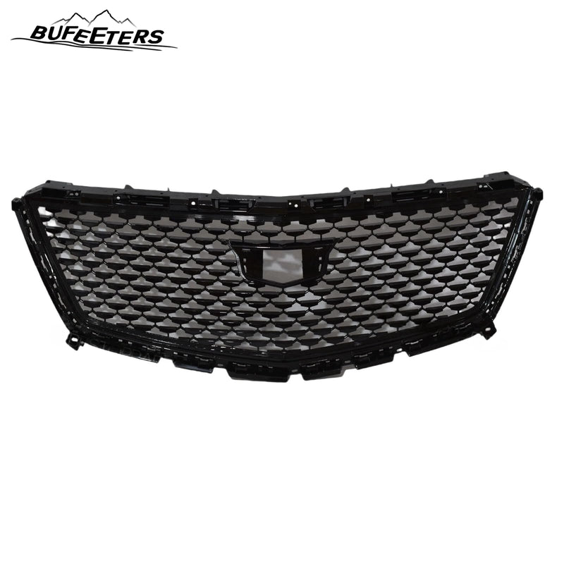BUFEETERS  Front Bumper Upper Grille&Grille Outer Frame Fit For 2017 2018 2019 2020 2021 2022 2023 Cadillac XT5,Factory Style,Gloss Black