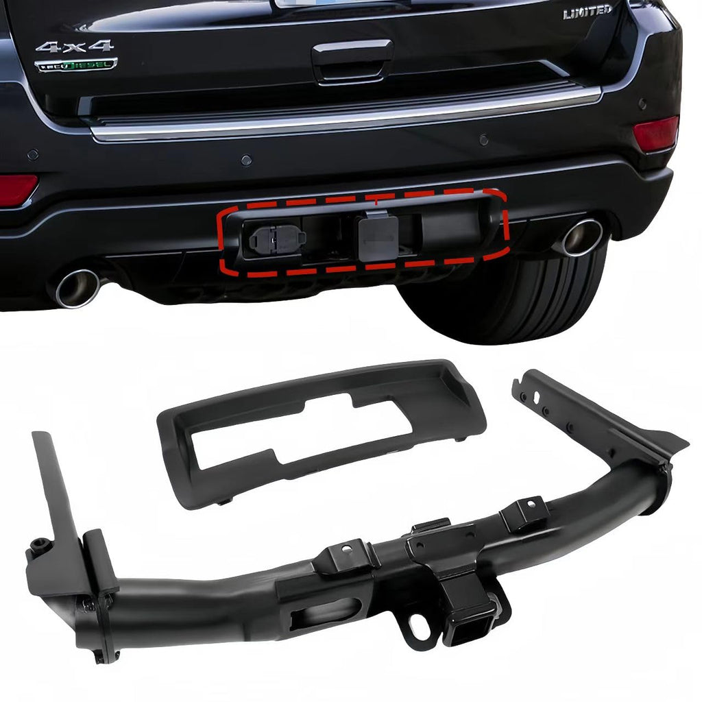 BUFEETERS Steel Rear Class 4 Trailer Hitch 2" Receiver Hitch Bezel Fit For 2011-2022 Jeep Grand Cherokee