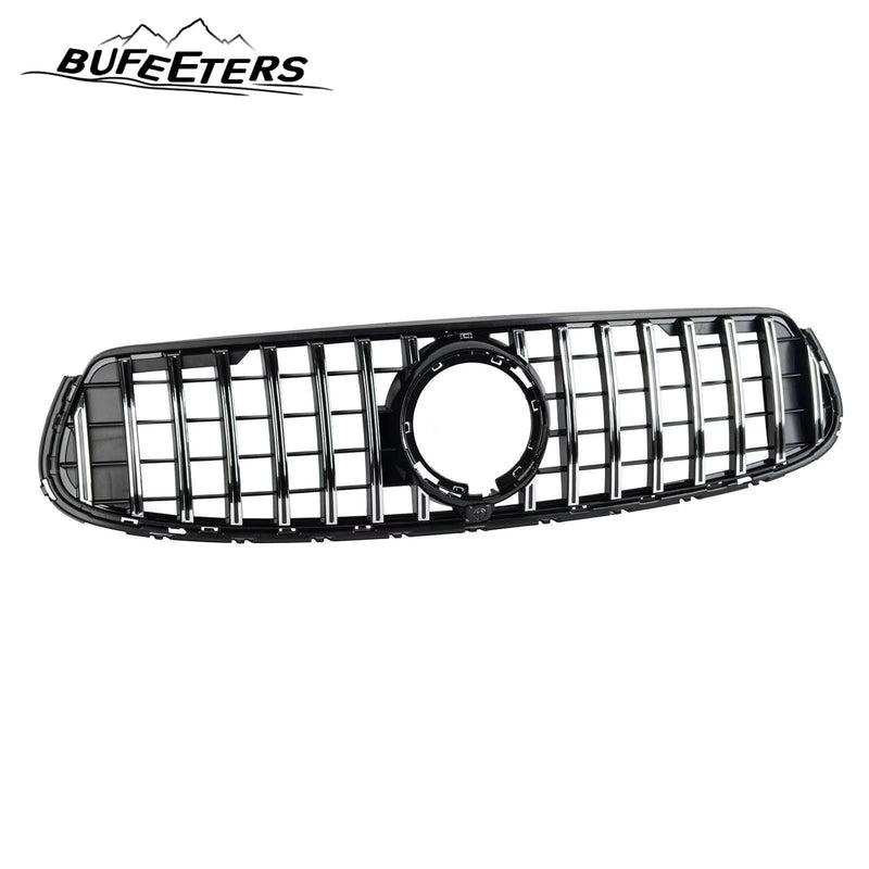 BUFEETERS  Front Bumper Upper Grille Fit For 2020 2021 2022 2023 Mercedes Benz X253 GLC-CLASS Coupe GLC300 GLC43 AMG,GT Style,Chrome&Black