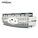 BUFEETERS Front Bumper Upper Grille Fit For 2017 2018 2019 F-250 F-350 F-450 F-550 Super Duty,Platinum Style,White Platinum&Matte Black
