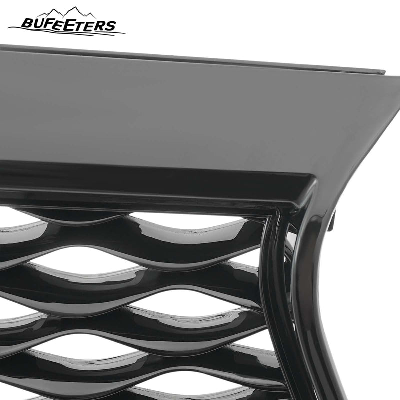 BUFEETERS  Front Bumper Upper Grille Fit For 2016 2017 2018 2019 2020 INFINITI QX60,Mesh Style,Gloss Black