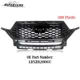 BUFEETERS Front Bumper Upper Grille Grill Fit For Ford Explorer ST 2020 2021 2022,Honeycomb/ST Style,Gloss Black