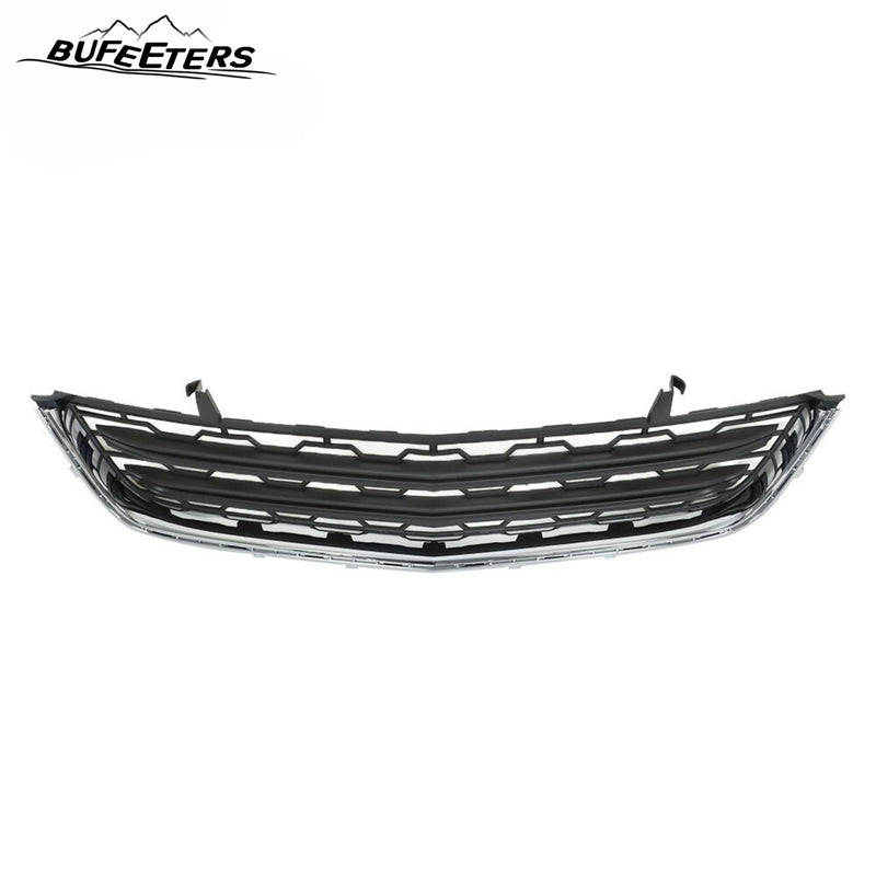 BUFEETERS  Front Upper + Lower Grille W/Chrome Molding Fit For 2013 2014 2015 2016 2017 Chevy Chevrolet Traverse,Factory Style,Chrome&Black