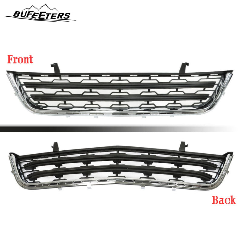 BUFEETERS  Front Bumper Lower Grille Fit For 2013 2014 2015 2016 2017 Chevy Chevrolet Traverse,Honeycomb Style,Chrome&Black