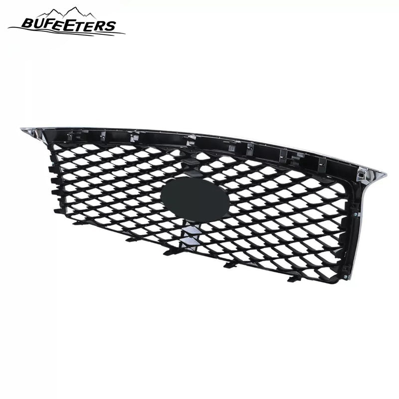 BUFEETERS  Front Bumper Upper Grille Fit For 2015 2016 2017 INFINITI QX80,Mesh Style,Chrome&Black