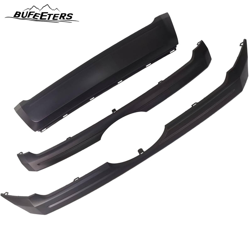 BUFEETERS 3PCS Front Upper & Center & Lower Grille Fit For 2011 2012 2013 2014 Ford Edge,Factory Style,Matte Black