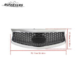 BUFEETERS  Front Bumper Upper Grille With Camera Hole Fit For 2016 2017 2018 2019 2020 Infiniti QX60,Mesh Style,Chrome&Black
