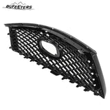 BUFEETERS  Front Upper Grille  W/Camera Hole  Fit For 2019 2020 2021 2022 2023 INFINITI QX50,Gloss Black