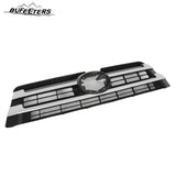 BUFEETERS Front Upper and Lower Grille W/Foglights Set Fit For 2017 2018 2019 Toyota Highlander,Factory Style,Silver&Black