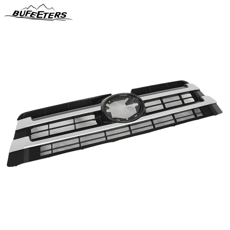 BUFEETERS Front Upper and Lower Grille W/Foglights Set Fit For 2017 2018 2019 Toyota Highlander,Factory Style,Silver&Black