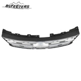BUFEETERS   Front Bumper Upper Grille Fit For 2018 2019 Ford Explorer XLT,Factory Style,Chrome&Black
