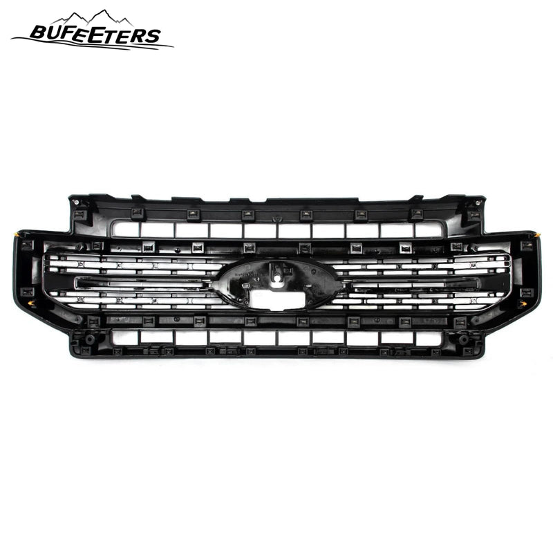 BUFEETERS Front Bumper Upper Grille Fit For 2020 2021 2022 F-250 F-350 F-450 F-550 Super Duty,Lariat Sport Style,Gloss Black