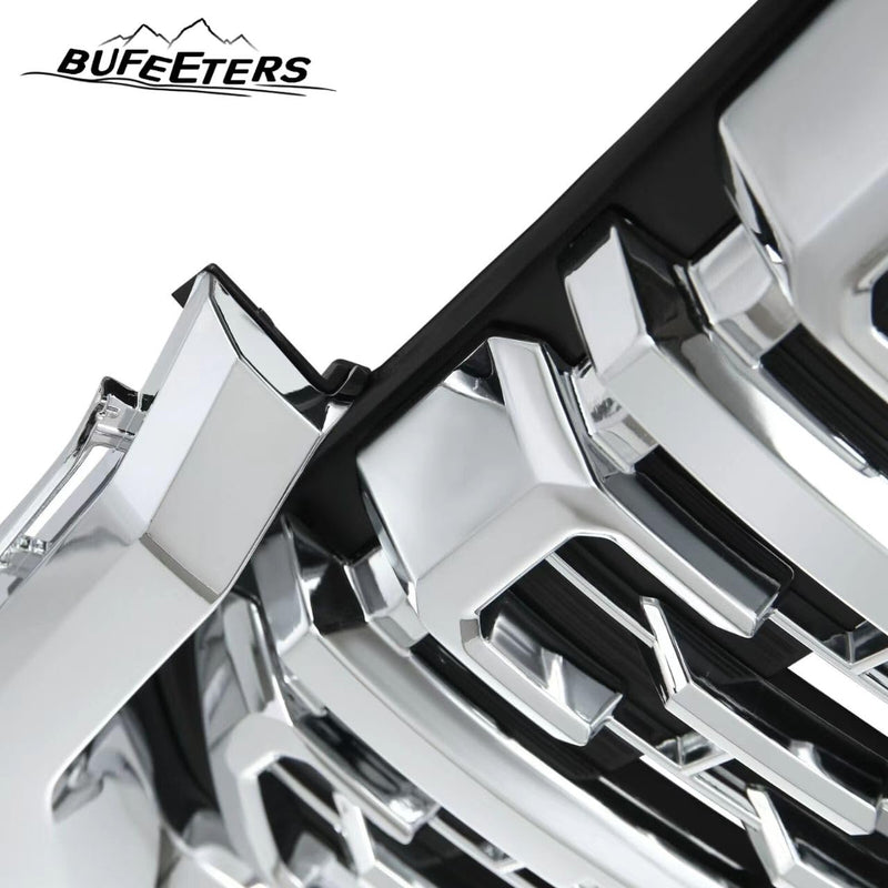 BUFEETERS Front Bumper Upper Chrome Grille Fit For 2020 2021 2022 2023 GMC Acadia Denali,Factory Style