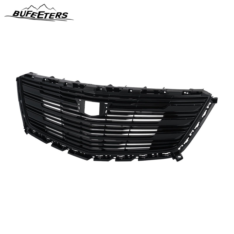 BUFEETERS   Front Bumper Upper Grille Fit For 2016 2017 2018 2019 2020 Cadillac XT5,Horizontal Billet Style,Gloss Black