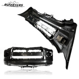 BUFEETERS  10PCS Front Bumper+Grille Assembly+Strip Trim Set Fit For 2014 2015 2016 2017 2018 2019 Toyota 4Runner Limited,Factory Style,Black