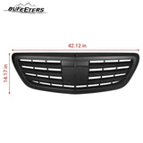 BUFEETERS Front Bumper Upper Grille Fit For 2013 2014 2015 2016 2017 2018 2019 2020 Mercedes Benz W222 S CLASS,Matte Black